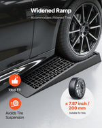 VEVOR Car Ramps, 4 PCS 9072 kg GVW Capacity, 65 mm Lift Height, Portable Low Profile Car Service Ramps for Home Garage Maintenance & Oil Changes, Heavy Duty for Low Chassis Vehicle & Support Jack