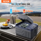 VEVOR Car Refrigerator, 12 Volt Car Refrigerator Fridge, 12 L Single Zone Portable Freezer, -4℉-68℉ Adjustable Range, 12/24V DC and 100-240V AC Compressor Cooler for Outdoor, Camping, RV