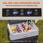 VEVOR Portable Car Refrigerator Freezer Compressor 35 L Dual Zone for Car Home