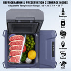 VEVOR Car Refrigerator, 12 Volt Car Refrigerator Fridge, 12 L Single Zone Portable Freezer, -4℉-68℉ Adjustable Range, 12/24V DC and 100-240V AC Compressor Cooler for Outdoor, Camping, RV