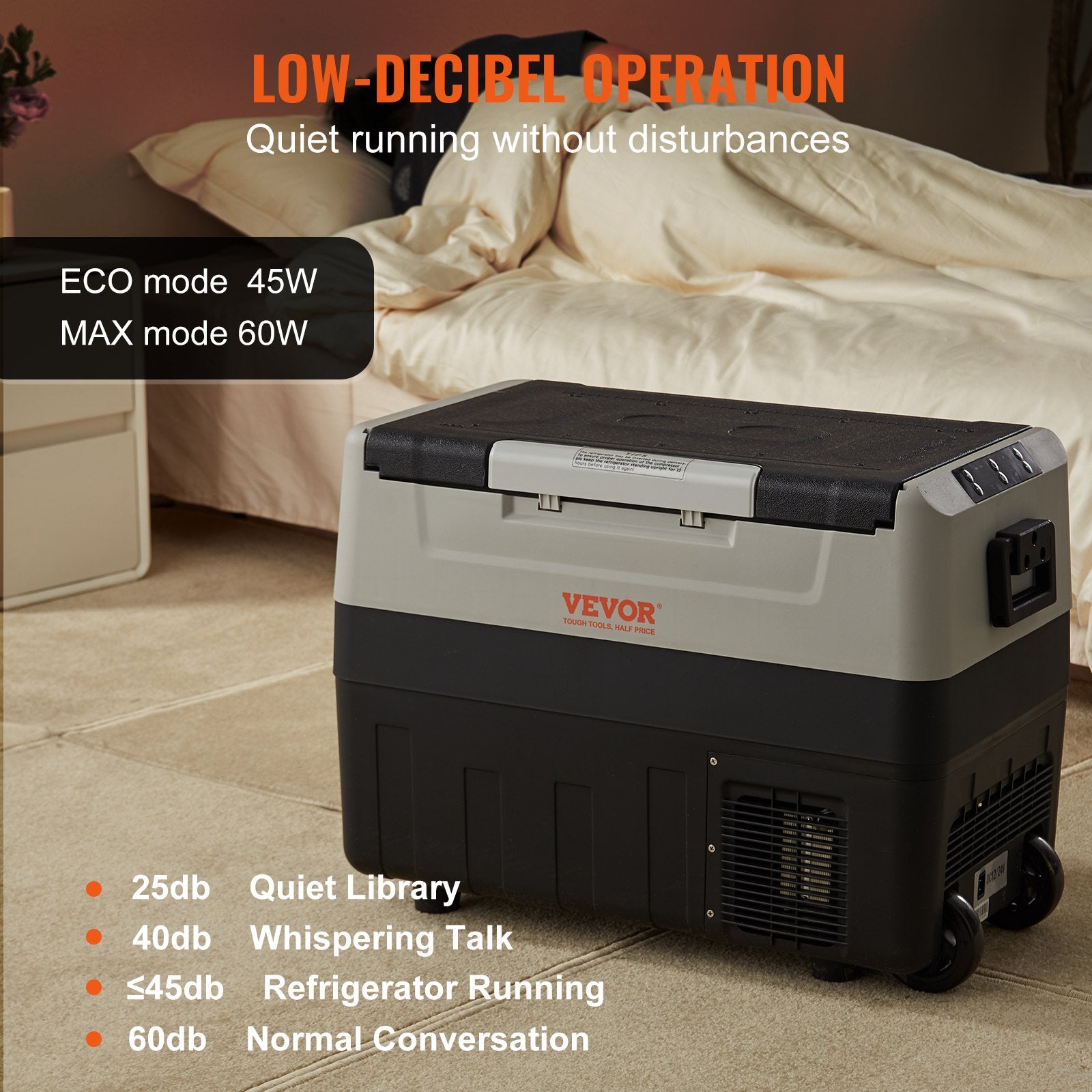 VEVOR Portable Car Refrigerator Freezer Compressor 35 L Dual Zone for Car Home