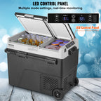 VEVOR Portable Car Refrigerator, 12 Volt Car Refrigerator Fridge, 58 L / 61.5 QT Dual Zone Portable Freezer, -4℉-68℉ Adjustable Temperature, Compressor Cooler for Home, Outdoor, Camping, RV, Car
