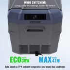 VEVOR Car Refrigerator, 12 Volt Car Refrigerator Fridge, 45 L Single Zone Portable Freezer with Built-in Light, -4℉-68℉, 12/24V DC and 100-240V AC Compressor Cooler for Outdoor, Camping, RV