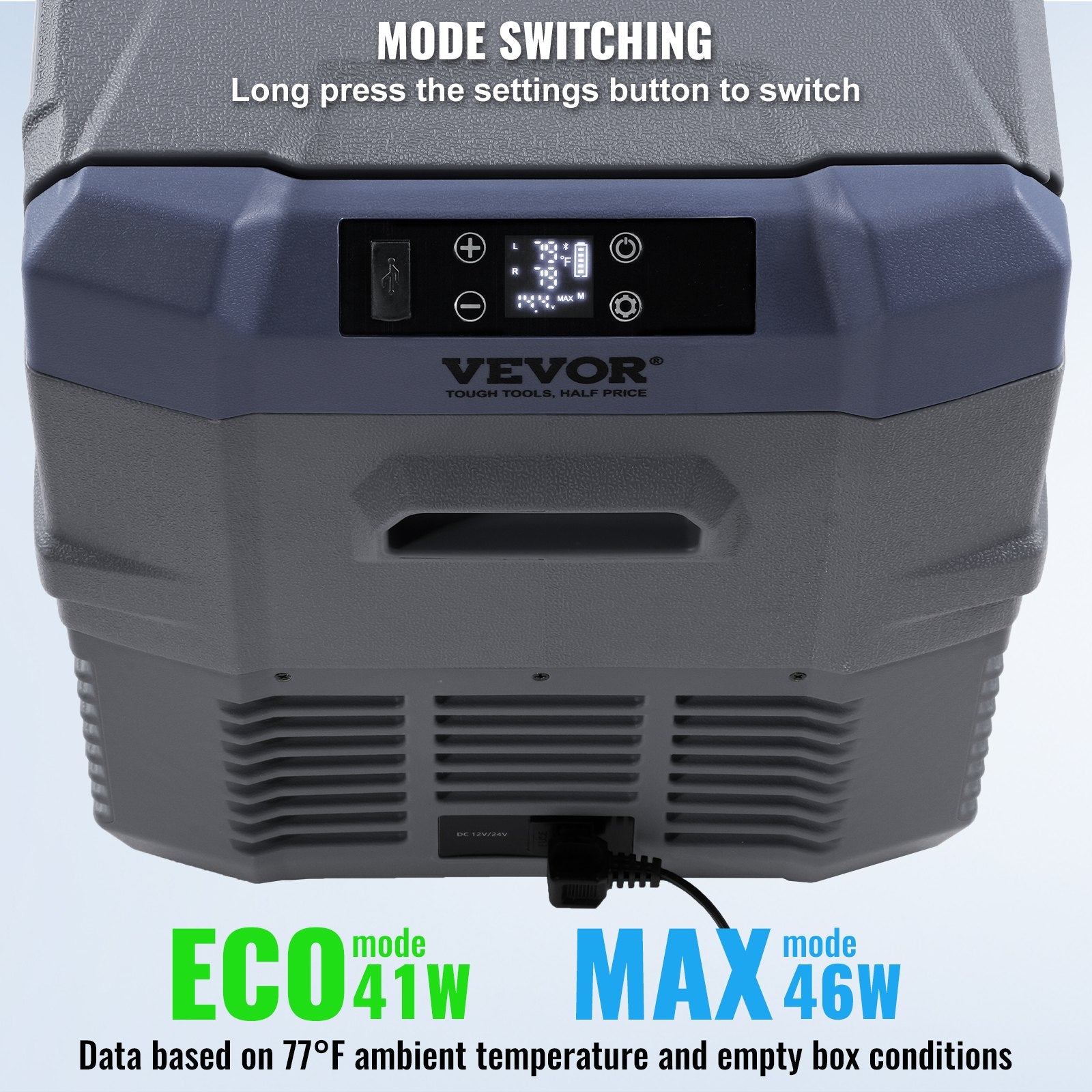VEVOR Car Refrigerator, 12 Volt Car Refrigerator Fridge, 32 L Dual Zone Portable Freezer, -4℉-68℉ Adjustable Range, 12/24V DC and 100-240V AC Compressor Cooler for Outdoor, Camping, RV