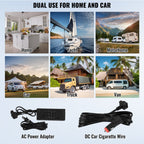 VEVOR Car Refrigerator, 12 Volt Car Refrigerator Fridge, 40 L Dual Zone Portable Freezer, -4℉-68℉ Adjustable Range, 12/24V DC and 100-240V AC Compressor Cooler for Outdoor, Camping, RV