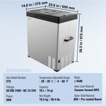 VEVOR Car Refrigerator, 12 Volt Car Refrigerator Fridge, 70 L Single Zone Portable Freezer, -4℉-68℉ Adjustable Range, 12/24V DC and 100-240V AC Compressor Cooler for Outdoor, Camping, RV