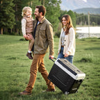 VEVOR Car Refrigerator, DC 12/24V AC100-240V Compressor Electric Cooler,-20°C to 20°C Truck Refrigerator with APP Control, Wheels & Dual Zone, 45L Cars Cooler for RVs, Boats, Camping, Fishing