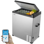 VEVOR Car Refrigerator, 12 Volt Car Refrigerator Fridge, 70 L Single Zone Portable Freezer, -4℉-68℉ Adjustable Range, 12/24V DC and 100-240V AC Compressor Cooler for Outdoor, Camping, RV