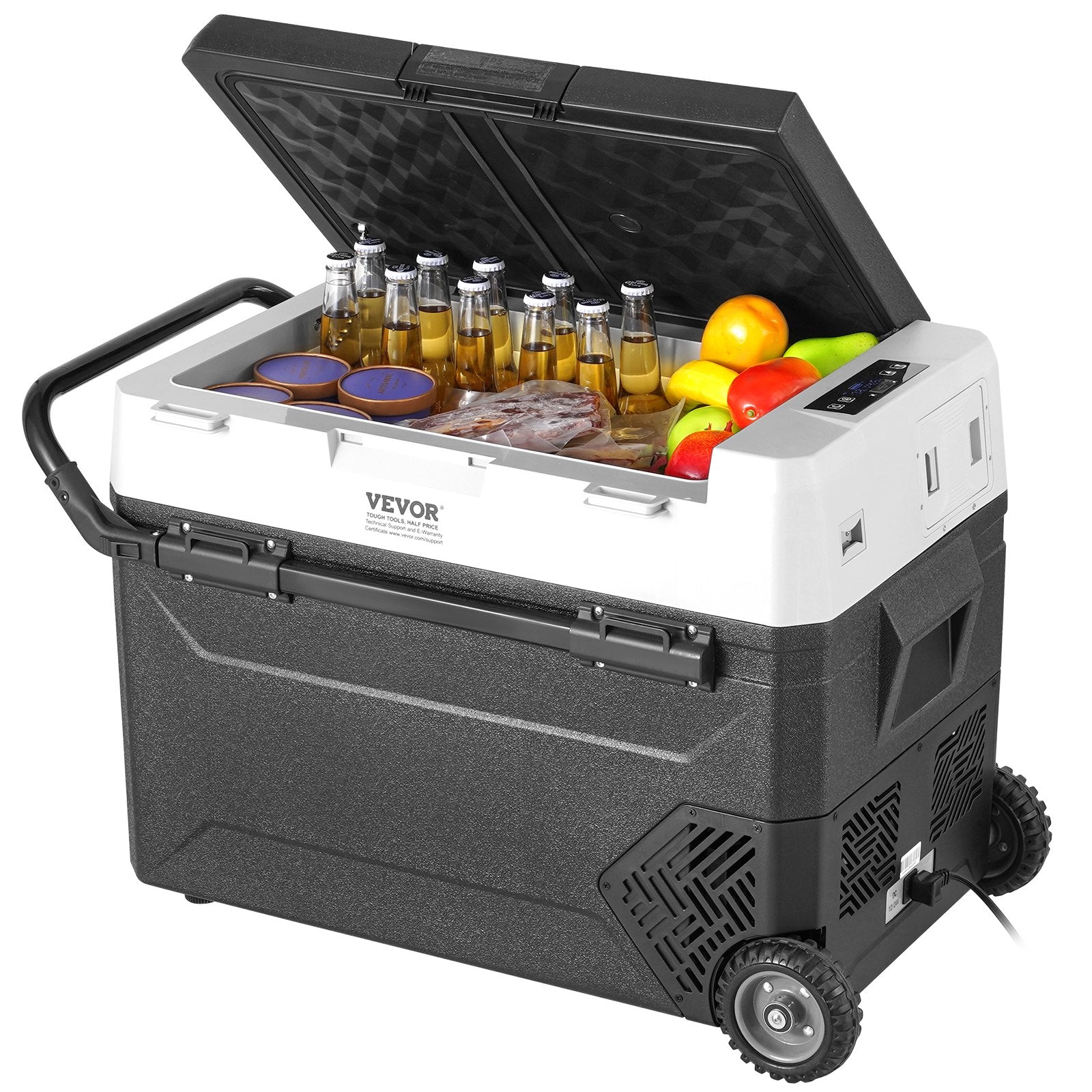 VEVOR Portable Car Refrigerator, 12 Volt Car Refrigerator Fridge, 60 L / 63.4 QT Single Zone Portable Freezer, -4℉-68℉ Adjustable Temperature, Compressor Cooler for Home, Outdoor, Camping, RV, Car