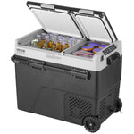 VEVOR Portable Car Refrigerator, 12 Volt Car Refrigerator Fridge, 58 L / 61.5 QT Dual Zone Portable Freezer, -4℉-68℉ Adjustable Temperature, Compressor Cooler for Home, Outdoor, Camping, RV, Car