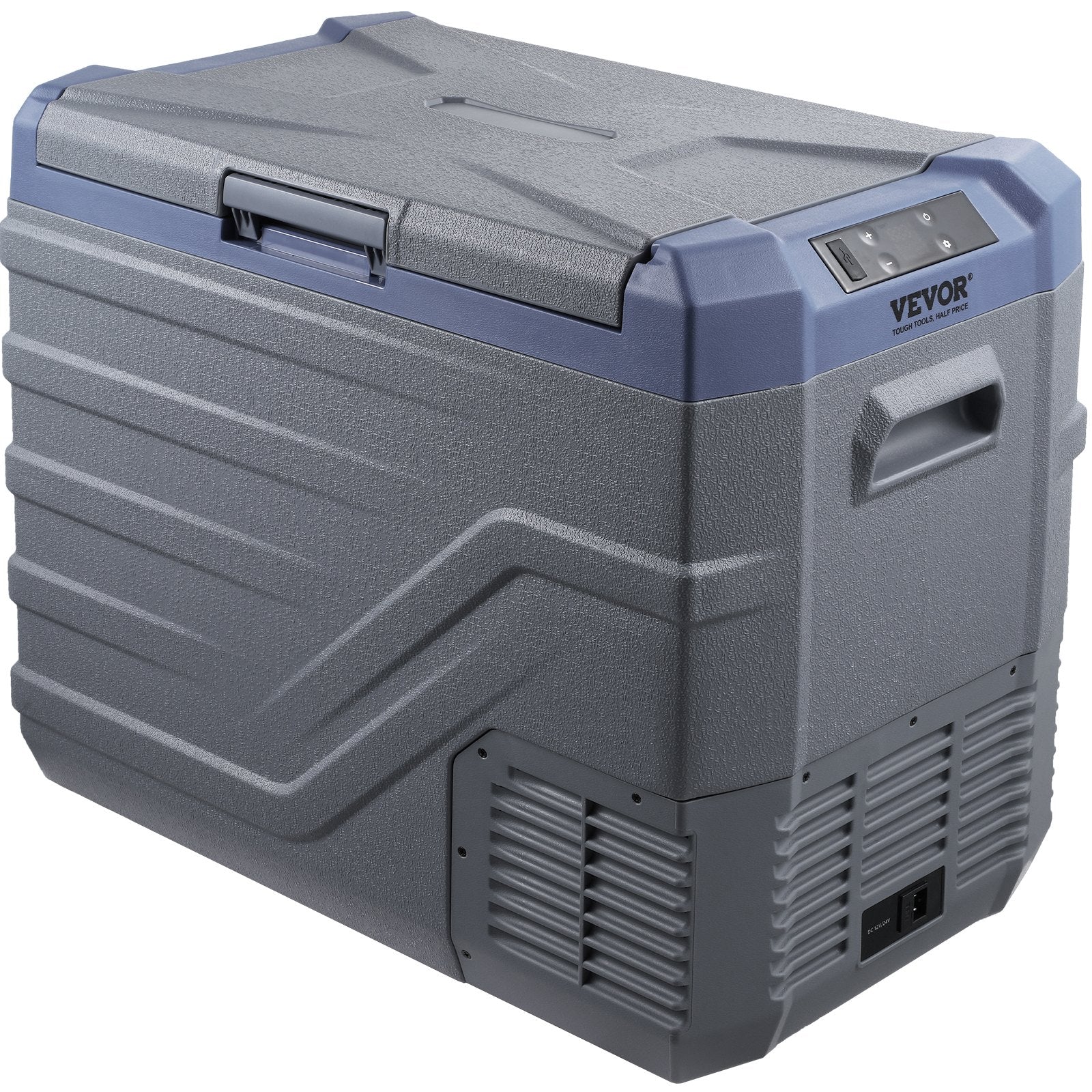 VEVOR Car Refrigerator, 12 Volt Car Refrigerator Fridge, 45 L Single Zone Portable Freezer with Built-in Light, -4℉-68℉, 12/24V DC and 100-240V AC Compressor Cooler for Outdoor, Camping, RV