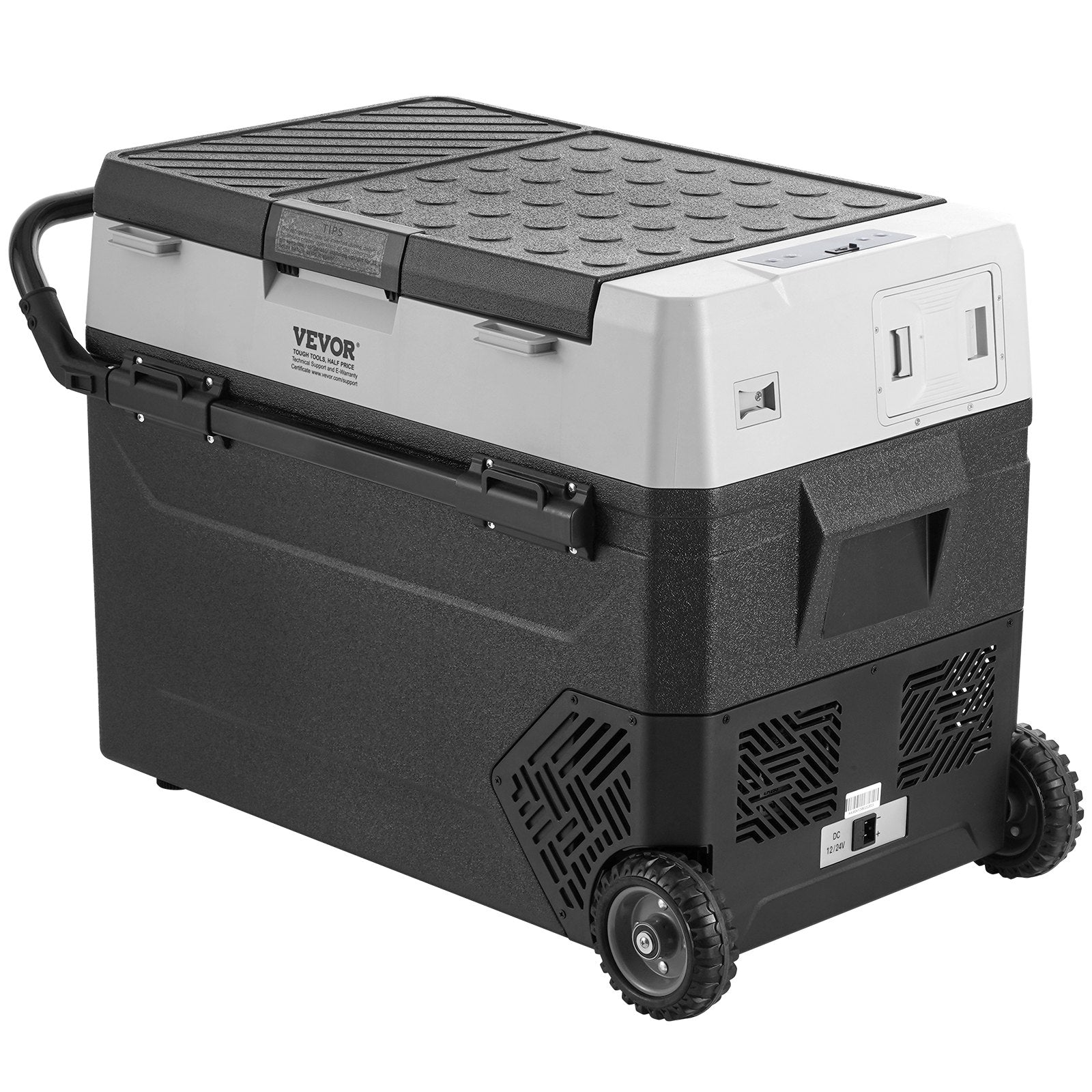 VEVOR Portable Car Refrigerator, 12 Volt Car Refrigerator Fridge, 60 L / 63.4 QT Single Zone Portable Freezer, -4℉-68℉ Adjustable Temperature, Compressor Cooler for Home, Outdoor, Camping, RV, Car