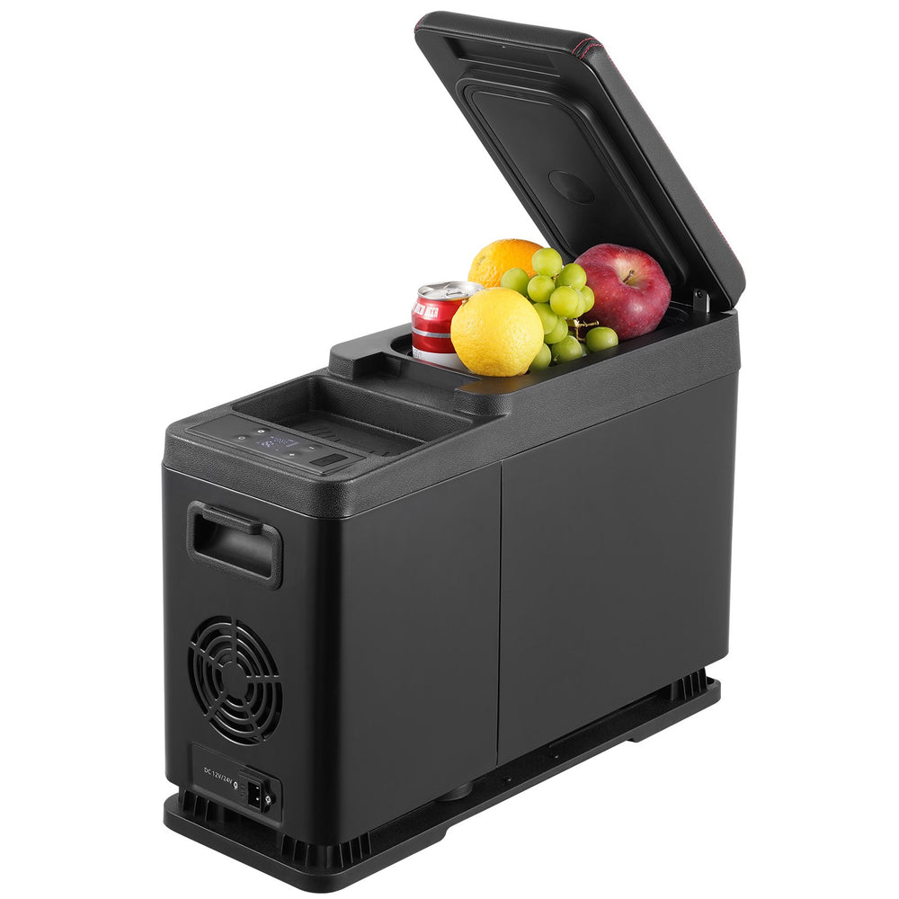 VEVOR Car Refrigerator, 12 Volt Car Armrest Refrigerator Fridge, 8 L Single Zone Portable Freezer, -4℉-68℉ Adjustable Range, 12/24V DC and 100-240V AC Compressor Cooler for Outdoor, Camping