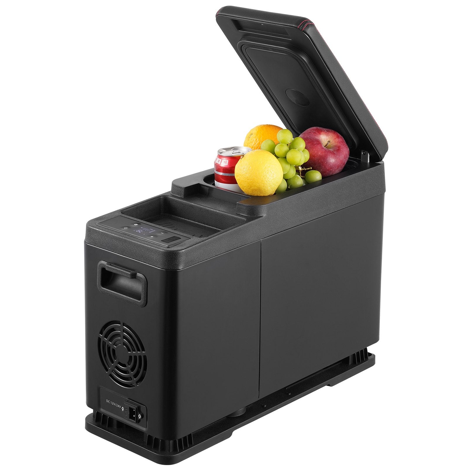 VEVOR Car Refrigerator, 12 Volt Car Armrest Refrigerator Fridge, 8 L Single Zone Portable Freezer, -4℉-68℉ Adjustable Range, 12/24V DC and 100-240V AC Compressor Cooler for Outdoor, Camping