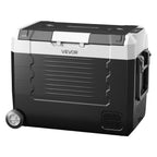 VEVOR Car Refrigerator, DC 12/24V AC100-240V Compressor Electric Cooler,-20°C to 20°C Truck Refrigerator with APP Control, Wheels & Dual Zone, 45L Cars Cooler for RVs, Boats, Camping, Fishing