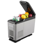 VEVOR Car Refrigerator, 12 Volt Car Armrest Refrigerator Fridge, 15 L Single Zone Portable Freezer, -4℉-68℉ Adjustable Range, 12/24V DC and 100-240V AC Compressor Cooler for Outdoor, Camping