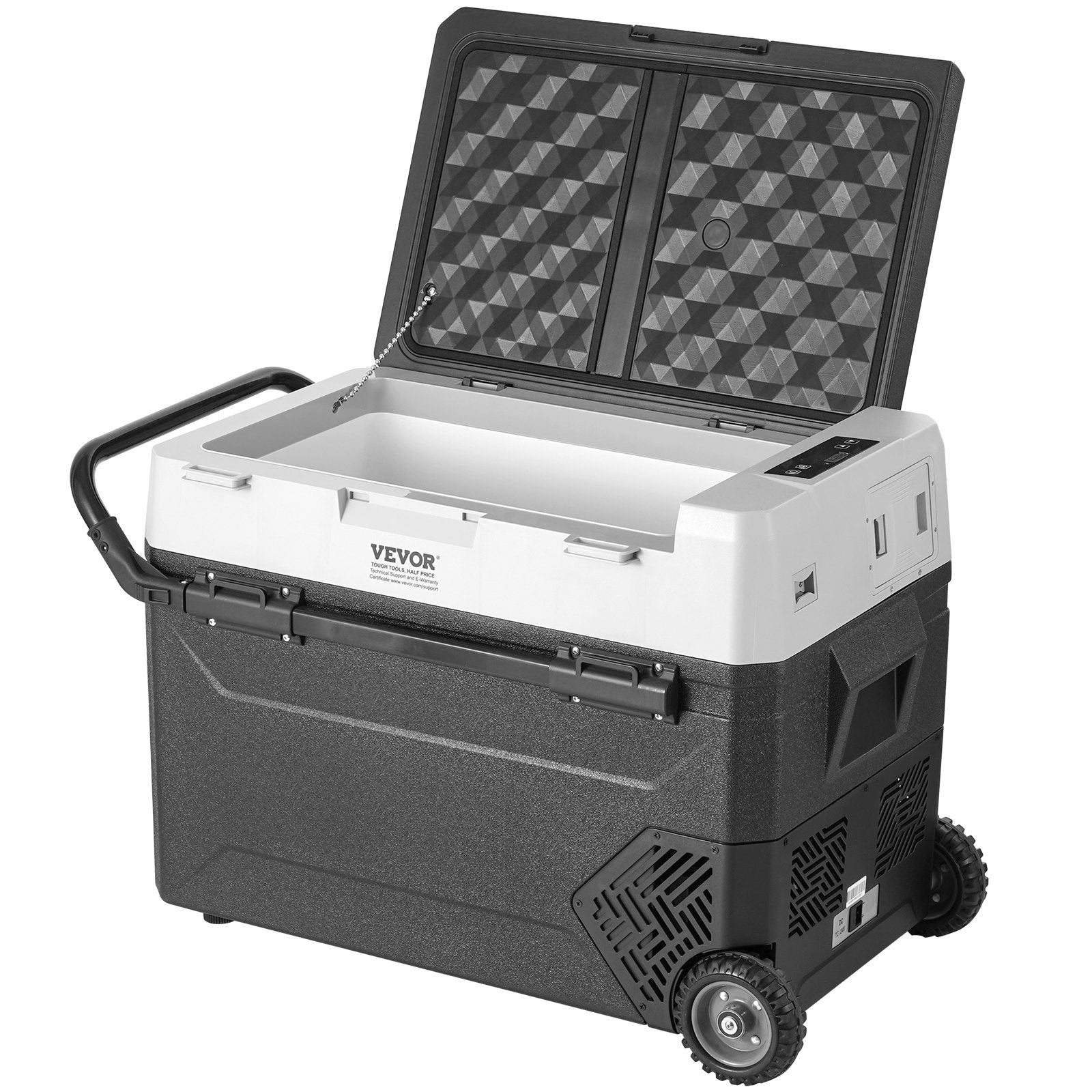 VEVOR Portable Car Refrigerator, 12 Volt Car Refrigerator Fridge, 60 L / 63.4 QT Single Zone Portable Freezer, -4℉-68℉ Adjustable Temperature, Compressor Cooler for Home, Outdoor, Camping, RV, Car