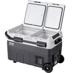 VEVOR Portable Car Refrigerator, 12 Volt Car Refrigerator Fridge, 40 L / 42.3 qt Dual Zone Portable Freezer, -4℉-68℉ Adjustable Temperature, Compressor Cooler for Home, Outdoor, Camping, RV, Car