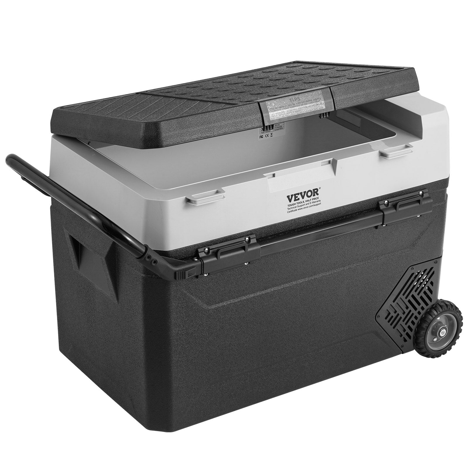 VEVOR Portable Car Refrigerator, 12 Volt Car Refrigerator Fridge, 60 L / 63.4 QT Single Zone Portable Freezer, -4℉-68℉ Adjustable Temperature, Compressor Cooler for Home, Outdoor, Camping, RV, Car