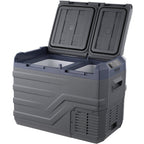VEVOR Car Refrigerator, 32 L Dual Zone Portable Freezer, 12 Volt Car Refrigerator Fridge, -4℉-68℉ Adjustable Range, 12/24V DC and 100-240V AC Compressor Cooler for Outdoor, Camping, RV