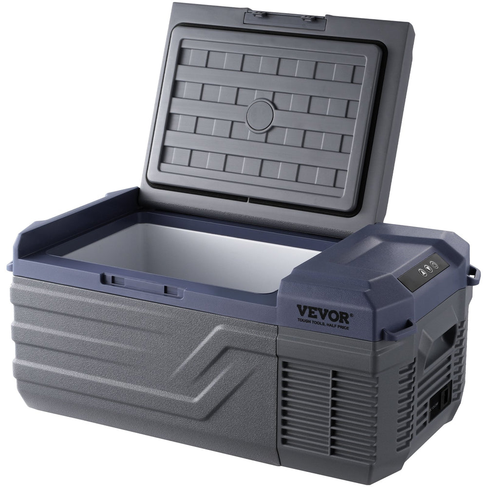 VEVOR Car Refrigerator, 12 Volt Car Refrigerator Fridge, 15 L Single Zone Portable Freezer, -4℉-68℉ Adjustable Range, 12/24V DC and 100-240V AC Compressor Cooler for Outdoor, Camping, RV