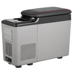 VEVOR Car Refrigerator, 12 Volt Car Armrest Refrigerator Fridge, 15 L Single Zone Portable Freezer, -4℉-68℉ Adjustable Range, 12/24V DC and 100-240V AC Compressor Cooler for Outdoor, Camping