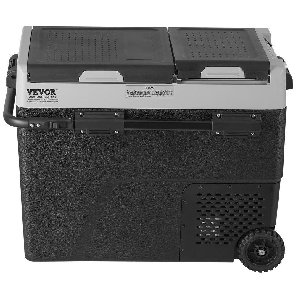 VEVOR Portable Car Refrigerator, 12 Volt Car Refrigerator Fridge, 58 L / 61.5 QT Dual Zone Portable Freezer, -4℉-68℉ Adjustable Temperature, Compressor Cooler for Home, Outdoor, Camping, RV, Car