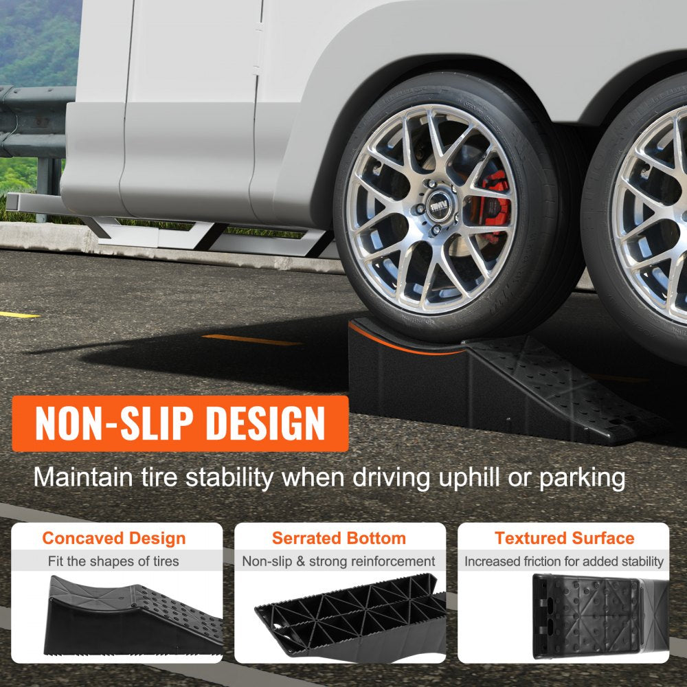 VEVOR Car Plastic Tandem Wheel Change Ramp Caravan Motor Home 20,000 lbs/9071.8 kg 2-Pack