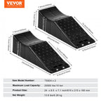 VEVOR Car Plastic Tandem Wheel Change Ramp Caravan Motor Home 20,000 lbs/9071.8 kg 2-Pack
