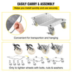 VEVOR Vehicle Positioning Wheel Dollies - 680Kg Per Dolly 2Pcs Tire Car Wheel Dollies Car Skate Dolly Van Positioning Garage Jack