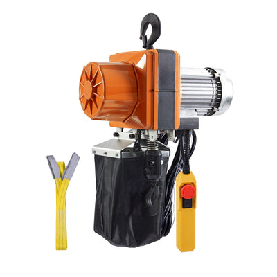 VEVOR Electric Chain Hoist, 2200 lbs Load Capacity, 10 ft Lifting Height, 10.5 ft/min Speed, 230V, Single Phase Overhead Crane with G100 Chain, 10 ft Wired Remote Control for Garage, Shop, Hotel, Home