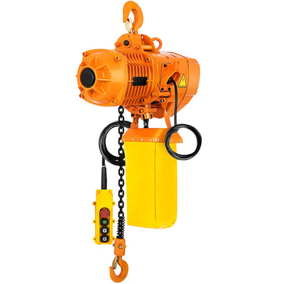 VEVOR Electric Chain Hoist, 2200 lbs Load Capacity, 13 ft Lifting Height, 11 ft/min Speed, 230V, Single Phase Overhead Crane with G80 Chain, 10.8 ft Wired Remote Control for Garage, Shop, Hotel, Home
