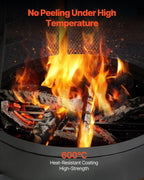 VEVOR Chiminea, 20 Inch Outdoor Wood Burning Firepit, Conical Fireplace for BBQ & Warming, Outside Wooden Fire Pit with Grill Mesh, Chimney Coat & Rustproof Chiminea Lid, for Patio, Garden, Backyard