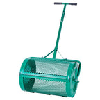 VEVOR Compost Spreader, 24 in Wide Peat Moss Spreader with Push/Tow Handle, 4 Heights Adjustable, Powder-Coated Steel Garden Peat Moss Roller, Heavy Duty Grass Seed Spreaders for Planting Seeding