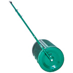 VEVOR Compost Spreader, 24 in Wide Peat Moss Spreader with Push/Tow Handle, 4 Heights Adjustable, Powder-Coated Steel Garden Peat Moss Roller, Heavy Duty Grass Seed Spreaders for Planting Seeding