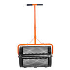 VEVOR Compost Spreader, 24 in Wide Peat Moss Spreader with T Shaped Handle, 3 Heights Adjustable, Powder-Coated Steel Garden Peat Moss Roller, Heavy Duty Grass Seed Spreaders for Planting Seeding