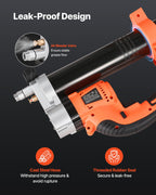 VEVOR Cordless Grease Gun, 8000 PSI Max Pressure, Electric Grease Gun with LED Light & 35.4-inch Long Hose, Compatible with 18V Makita Batteries, Suitable for Greasing Vehicles or Machines(Tool Only)