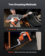 VEVOR Cordless Grease Gun, 8000 PSI Max Pressure, Electric Grease Gun with LED Light & 35.4-inch Long Hose, Compatible with 18V Makita Batteries, Suitable for Greasing Vehicles or Machines(Tool Only)