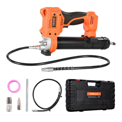 VEVOR Cordless Grease Gun, 8000 PSI Max Pressure, Battery Operated Grease Gun with LED Light & 35.4-inch Long Hose, Compatible with 18V Makita Batteries, For Greasing Vehicles or Machines(Tool Only)