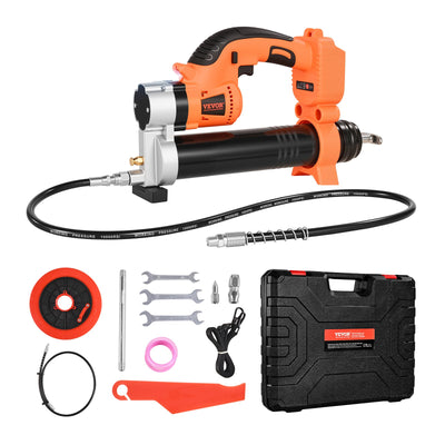 VEVOR Cordless Grease Gun, 8000 PSI Max Pressure, Electric Grease Gun with LED Light & 35.4-inch Long Hose, Compatible with 18V Makita Batteries, Suitable for Greasing Vehicles or Machines(Tool Only)