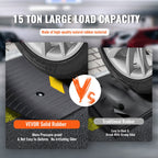VEVOR Rubber Threshold Ramp, 5.08 cm Rise Threshold Ramp Doorway, Recycled Rubber Power Threshold Ramp Rated 15000 kg Load Capacity, Non-Slip Surface Rubber Solid Threshold Ramp for Wheelchair and Scooter