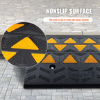 VEVOR Rubber Curb Ramp 2 Pack, 6" Rise Height Heavy-Duty 33069 lbs/15 T Capacity Threshold Ramps, Driveway Ramps with Stable Grid Structure for Cars, Wheelchairs, Bikes, Motorcycles