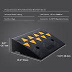 VEVOR Rubber Curb Ramp 2 Pack, 5" Rise Height Heavy-Duty 33069 lbs/15 T Capacity Threshold Ramps, Driveway Ramps with Stable Grid Structure for Cars, Wheelchairs, Bikes, Motorcycles