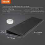 VEVOR 4.06 cm Rise Cuttable Threshold Ramp for Sweeping Robot, 90 cm Wide Natural Rubber Wheelchair Ramp, Non-Slip Solid Rubber Ramp with Double-Sided Tape for Doorways, Driveways, Bathroom, Smooth Tile