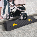 VEVOR Rubber Threshold Ramp, 5.08 cm Rise Threshold Ramp Doorway, Recycled Rubber Power Threshold Ramp Rated 15000 kg Load Capacity, Non-Slip Surface Rubber Solid Threshold Ramp for Wheelchair and Scooter