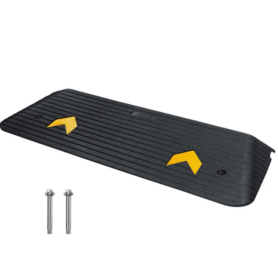 VEVOR Upgraded Rubber Threshold Ramp, 3.8 cm Rise Wheelchair Ramp Doorway, Natural Curb Ramp Rated 15000 kg Load Capacity, Non-Slip Textured Surface Rubber Curb Ramp for Wheelchair and Scooter