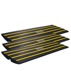 VEVOR Curb Ramp Rubber Driveway Ramp 3 Pack 2.6" Rise 15T Load Threshold Ramp