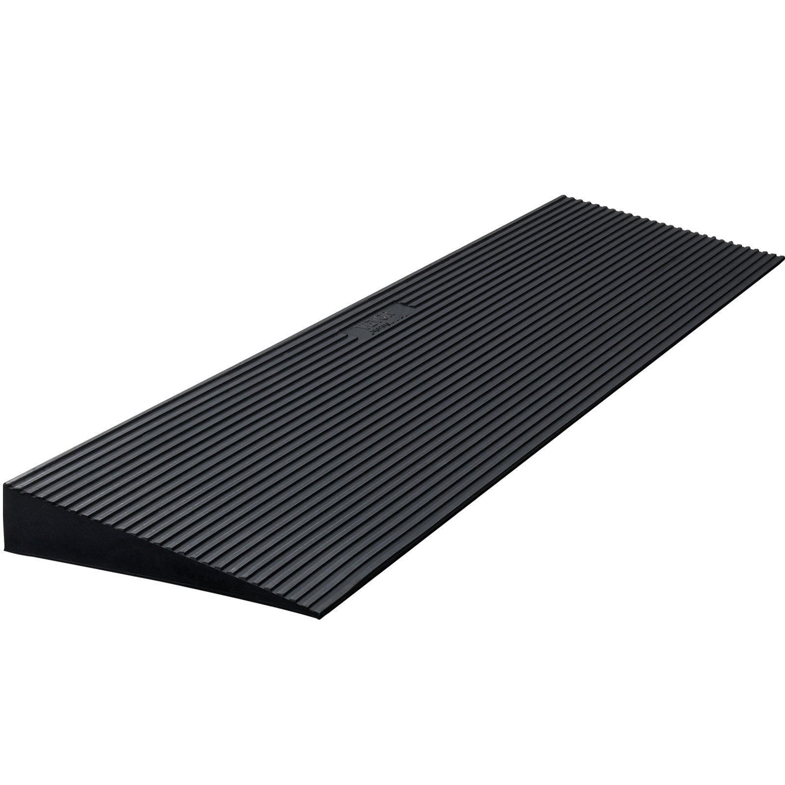 VEVOR 4.06 cm Rise Cuttable Threshold Ramp for Sweeping Robot, 90 cm Wide Natural Rubber Wheelchair Ramp, Non-Slip Solid Rubber Ramp with Double-Sided Tape for Doorways, Driveways, Bathroom, Smooth Tile