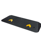 VEVOR Rubber Threshold Ramp, 5.08 cm Rise Threshold Ramp Doorway, Recycled Rubber Power Threshold Ramp Rated 15000 kg Load Capacity, Non-Slip Surface Rubber Solid Threshold Ramp for Wheelchair and Scooter