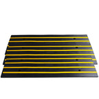 VEVOR Curb Ramp Rubber Driveway Ramp 3 Pack 2.6" Rise 15T Load Threshold Ramp